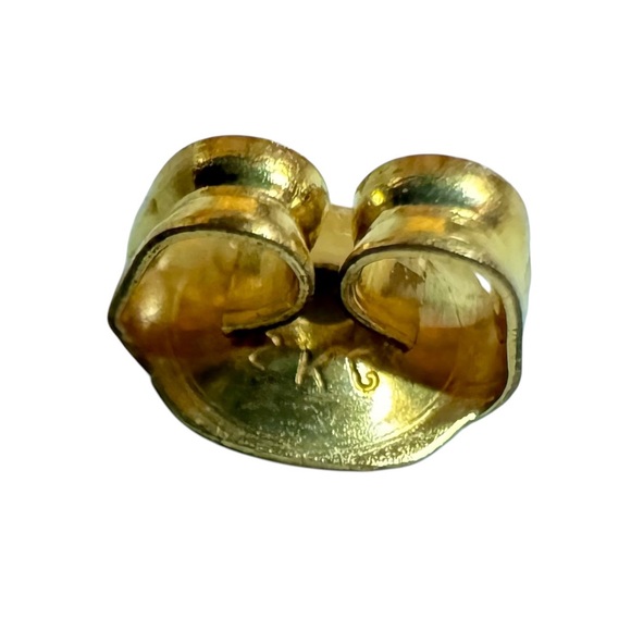 Stunning 1950’s Rose Carved Genuine Ivory 14kt Gold Post Earrings - Picture 7 of 10